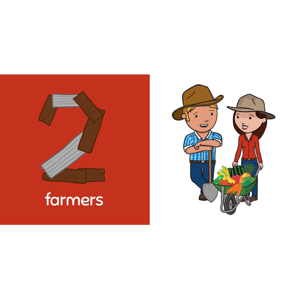 George the Farmer Numbers on the Farm Board Book - All Books