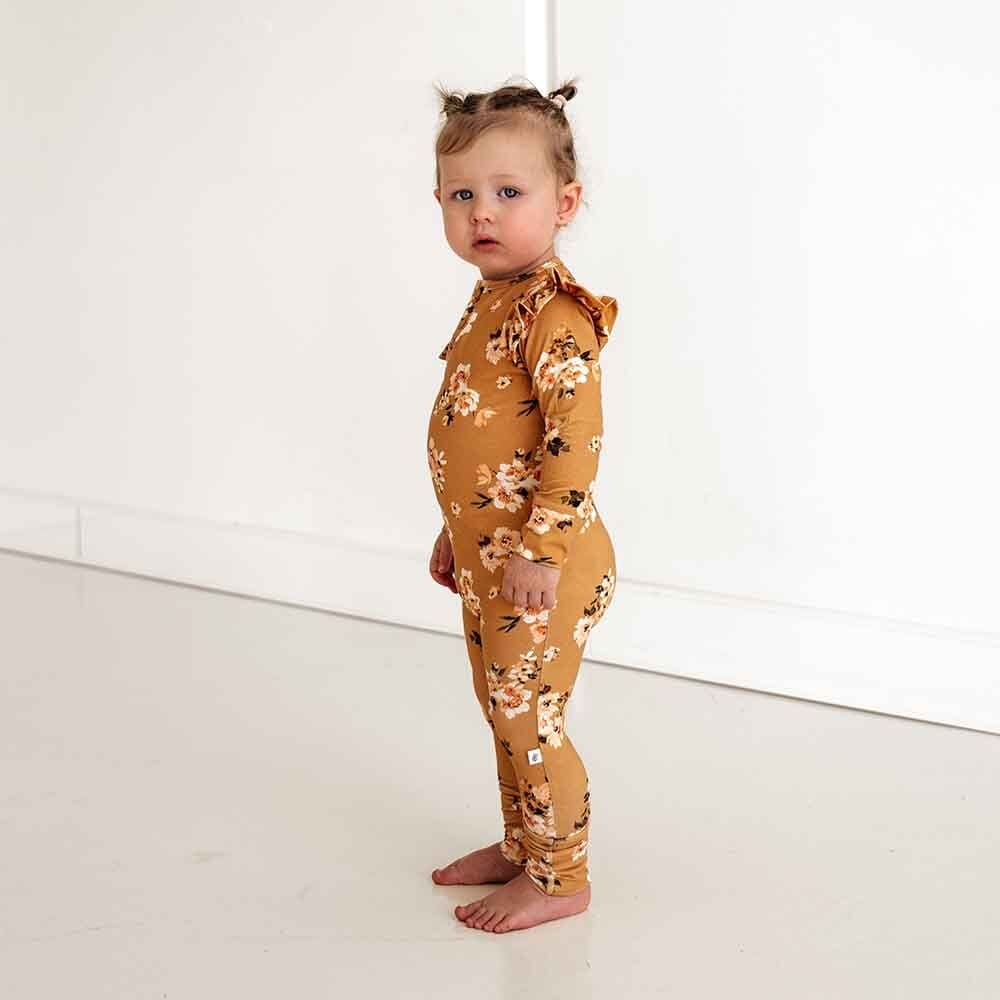 Golden Flower Growsuit - Girls Baby Clothing