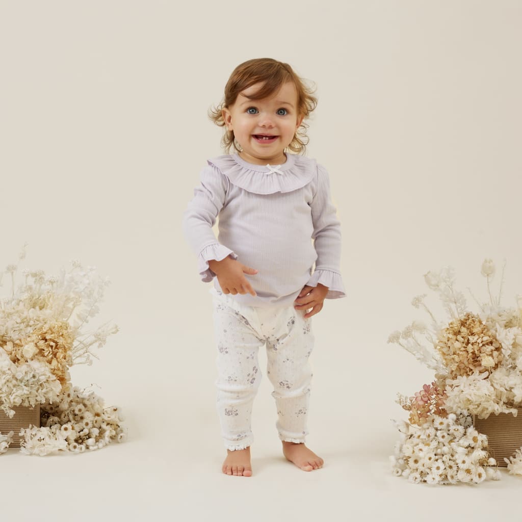Grace Floral Leggings - Baby Girl Clothing