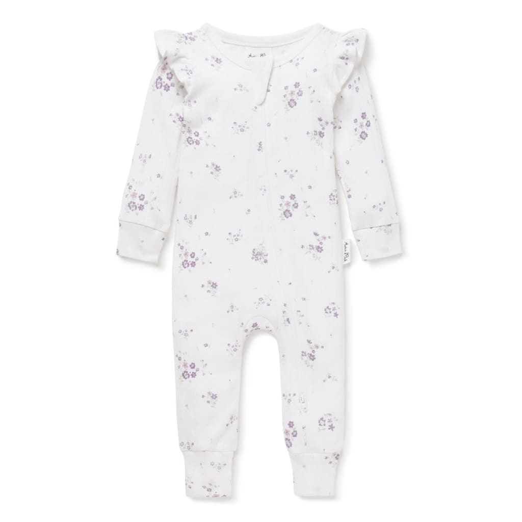 Grace Floral Zip Romper - Baby Girl Clothing