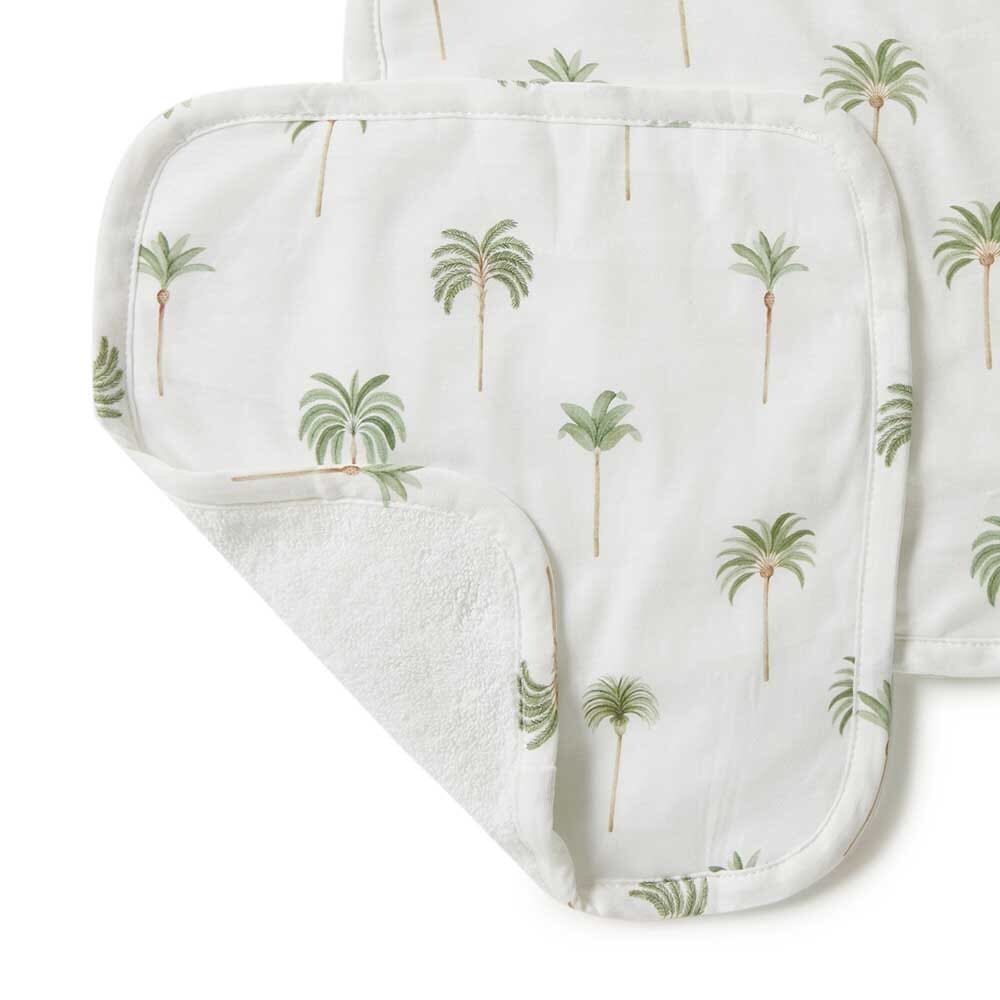 Green Palm Organic Wash Cloths - 3 Pack - Hooded Towels
