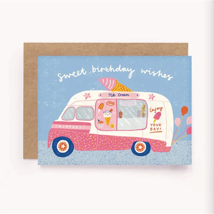 Greeting Card - Birthday Ice Cream Van - Gift