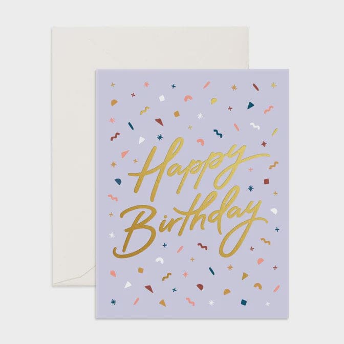 Happy Birthday Confetti Greeting Card - Greeting Cards