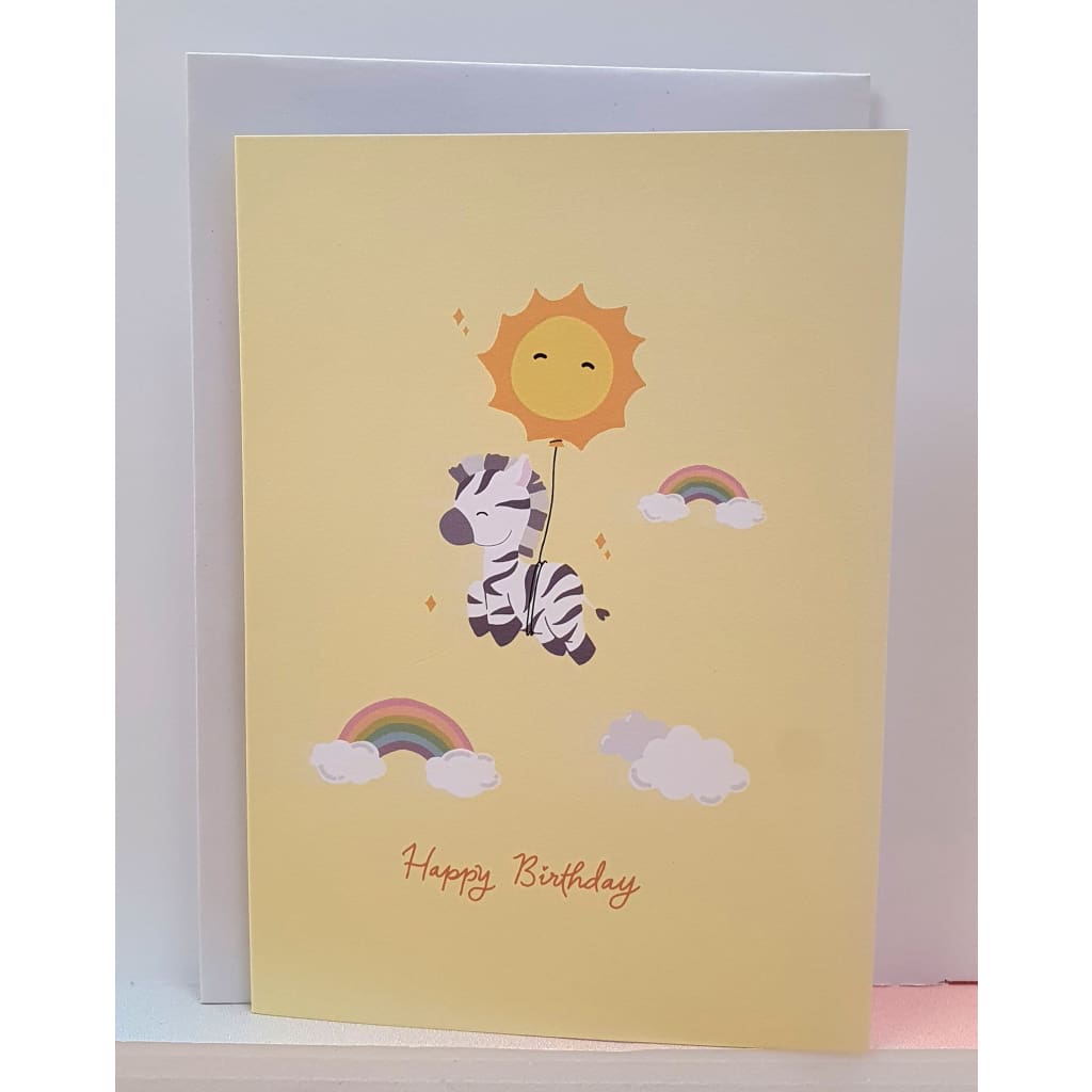 Happy Birthday - Zebra - Greeting Cards