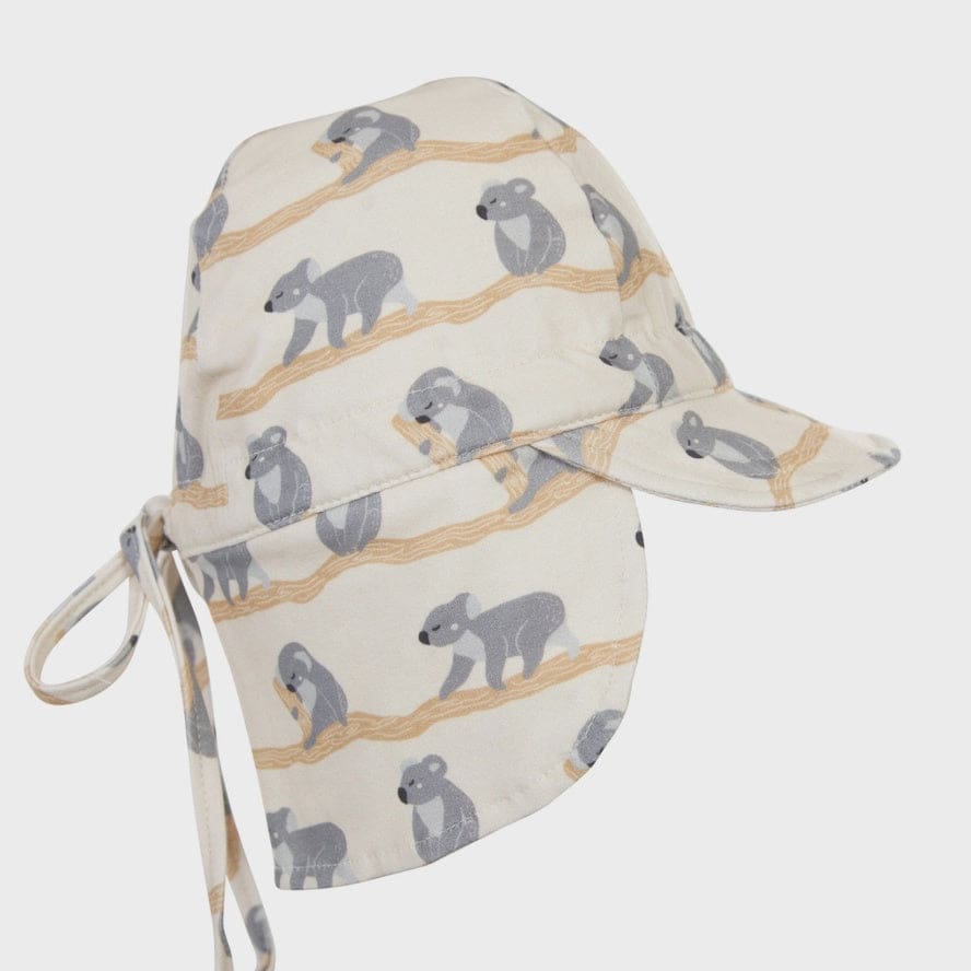 Happy Koala Flap Cap - 0-9 Mths (XS, 46cm) - Hats