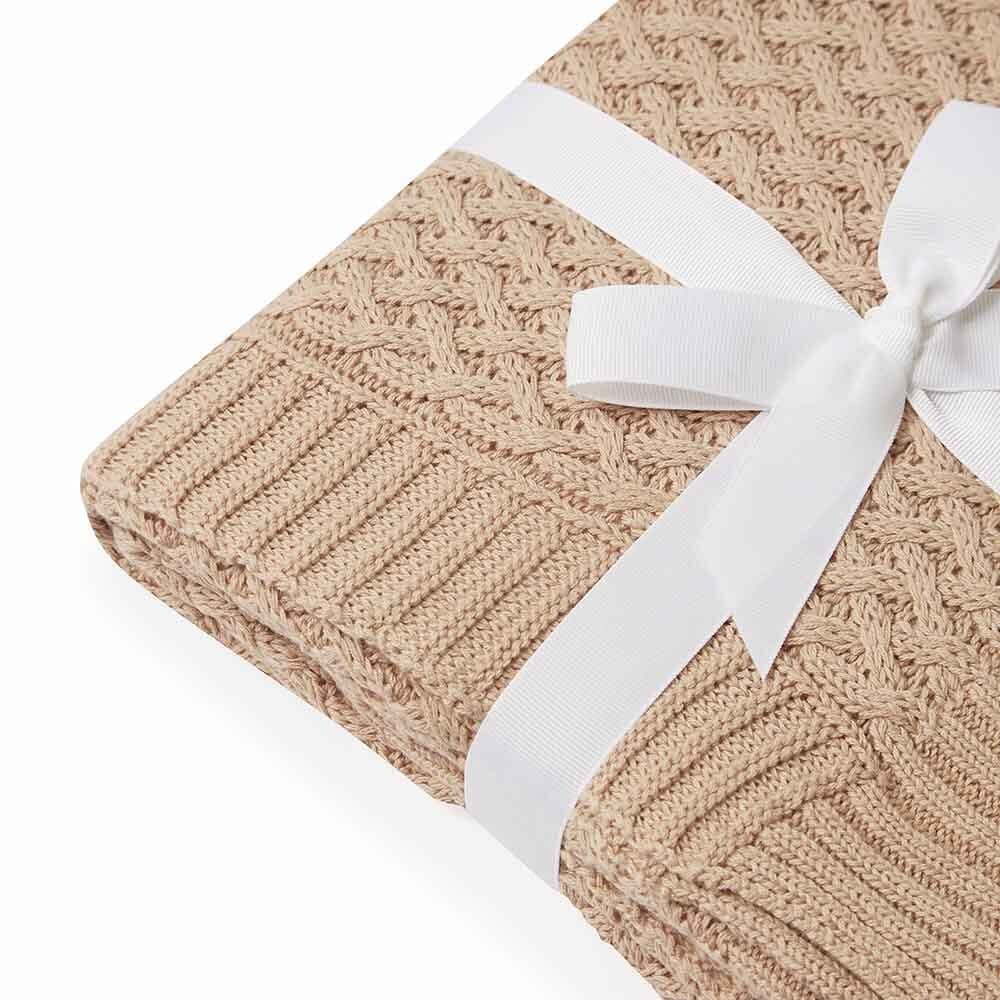 Hazelnut - Diamond Knit Blanket - Sleep&gt;Blankets