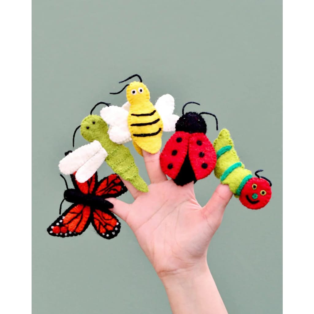 Insects and Bugs Finger Puppets Set - Puppets