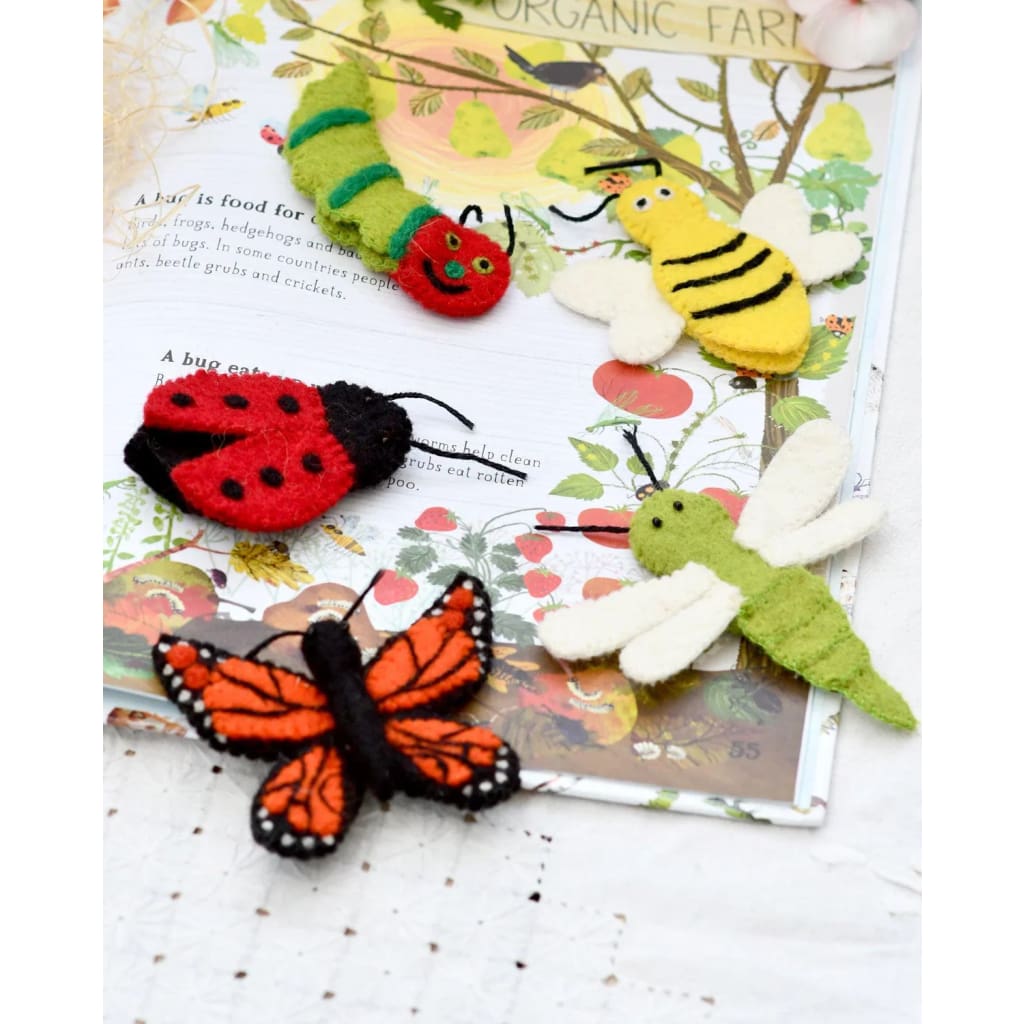 Insects and Bugs Finger Puppets Set - Puppets