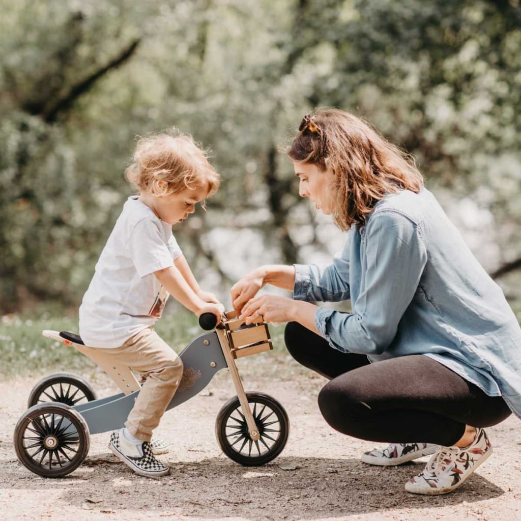 Kinderfeets Tiny Tot PLUS 2 in 1 Trike - Slate Blue - Trikes