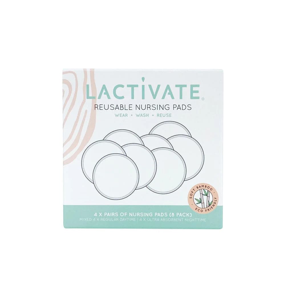 Lactivate Reusable Mixed White Nursing Pads - 8pk - For Mum