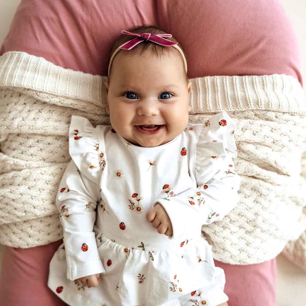 Ladybug Long Sleeve Organic Dress - Baby Girl Clothing