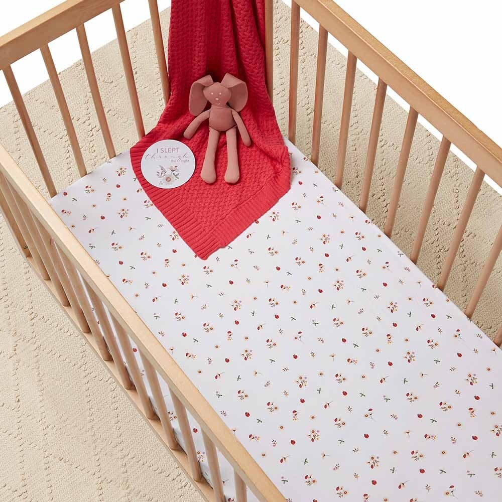 Ladybug Organic Fitted Cot Sheet - Baby