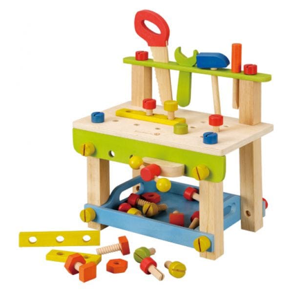 Large Work Bench with Tools - 41 pcs - Wooden Toys