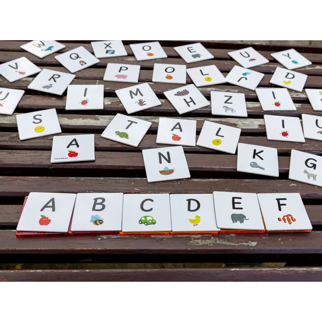 Learn &amp; Grow Magnetic Tile Topper - Alphabet Upper Case - Magnetic Toys