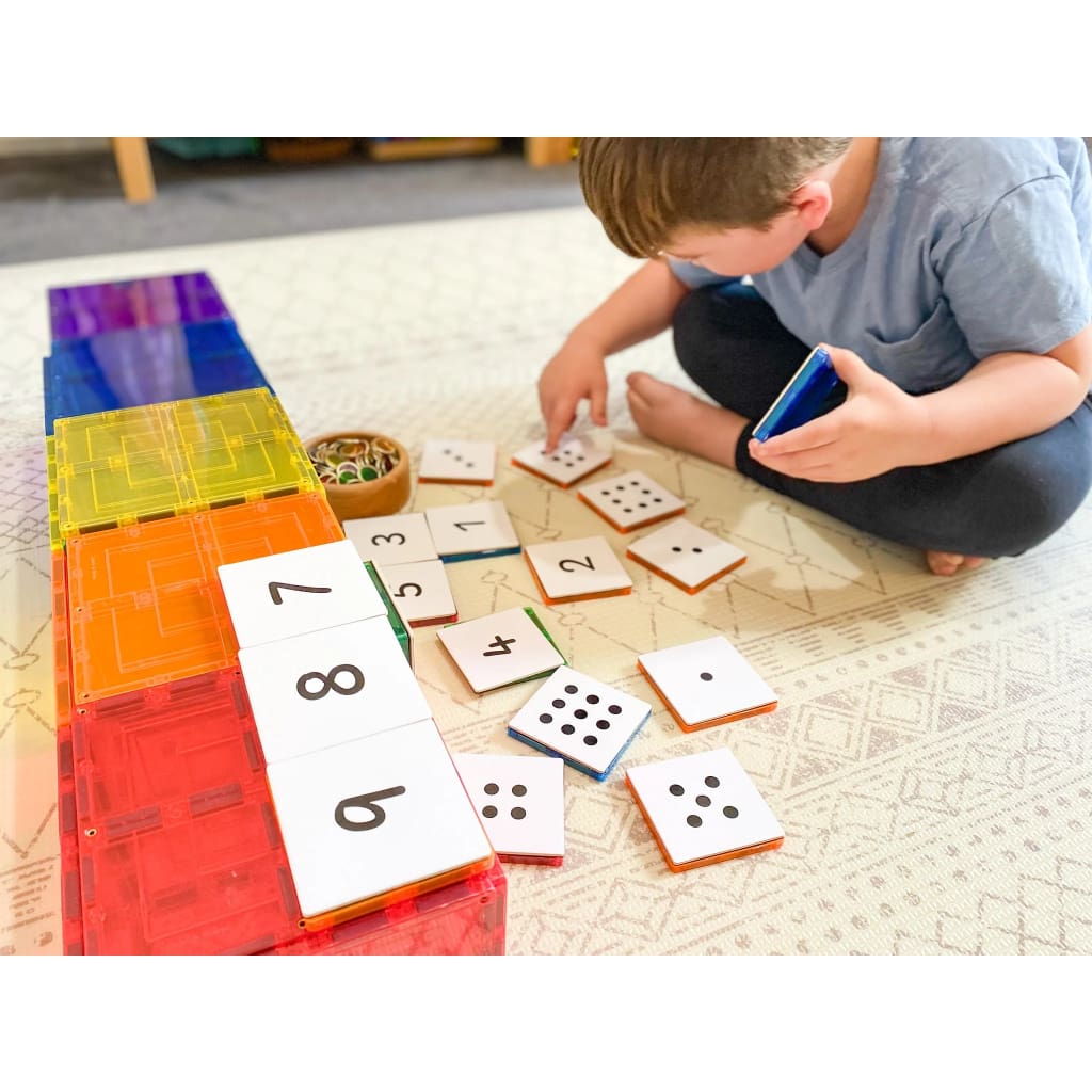 Learn &amp; Grow Magnetic Tile Topper - Numeracy Pack (40 Piece) - Magnetic Toys