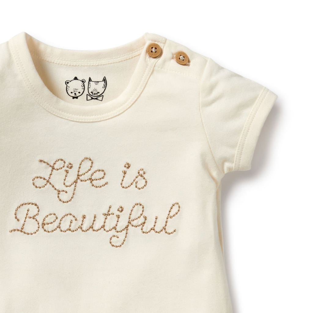 Life is Beautiful Organic Bodysuit - Baby Boy Clothing