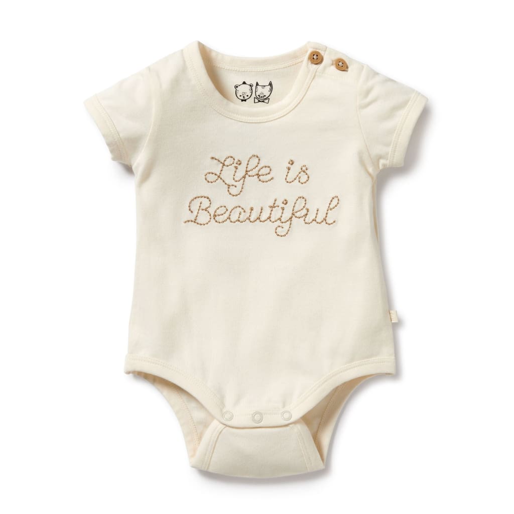 Life is Beautiful Organic Bodysuit - Baby Boy Clothing