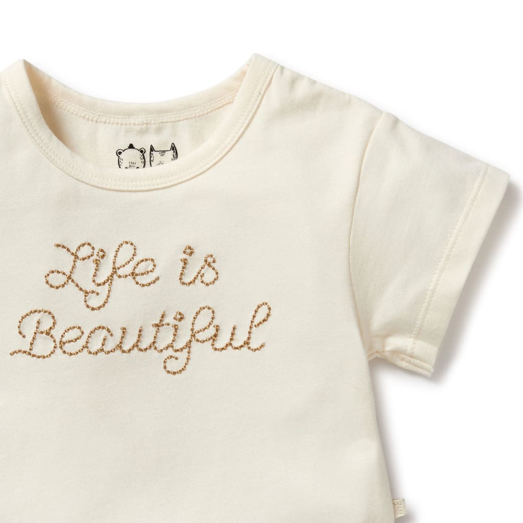 Life Is Beautiful Organic Tee - Baby Boy Clothing