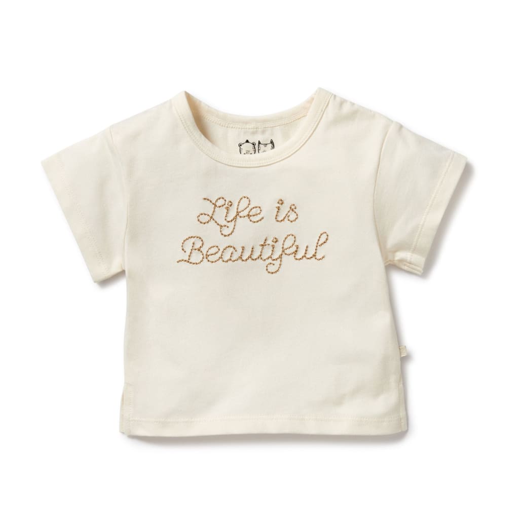 Life Is Beautiful Organic Tee - Baby Boy Clothing