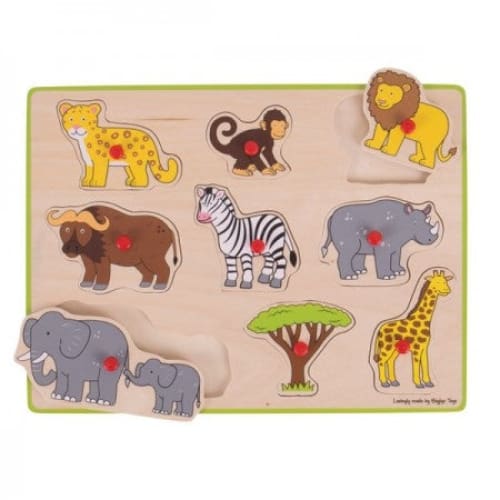 Lift Out Puzzle - Safari - Bigjigs Toys - Puzzles