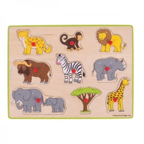 Lift Out Puzzle - Safari - Bigjigs Toys - Puzzles