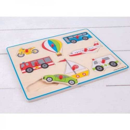 Lift Out Puzzle - Transport - Bigjigs Toys - Puzzles