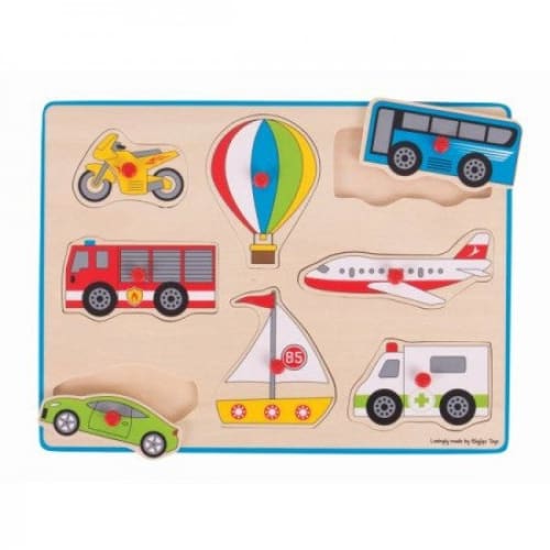 Lift Out Puzzle - Transport - Bigjigs Toys - Puzzles