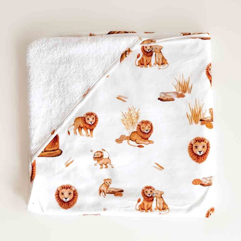 Lion Organic Hooded Baby Towel - Baby