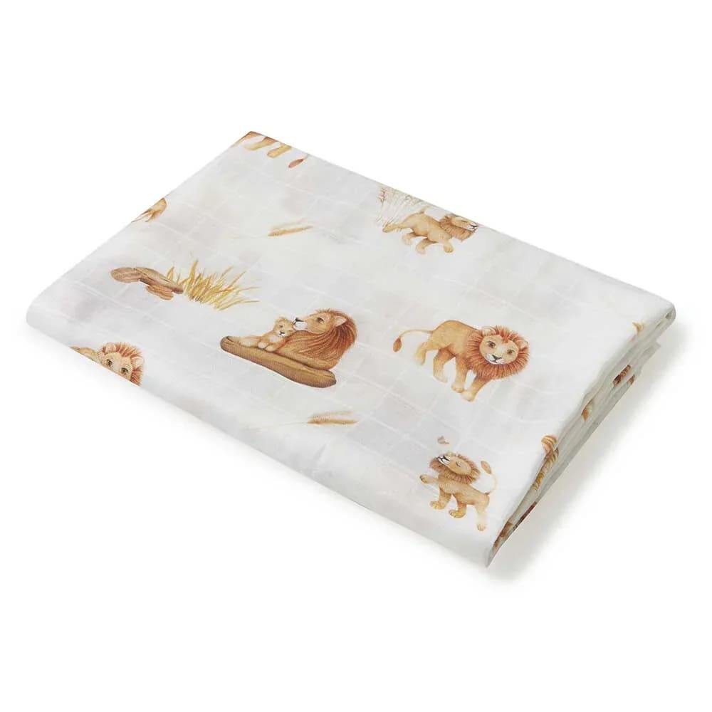 Lion Organic Muslin Wrap - Muslins &amp; Swaddle Wraps