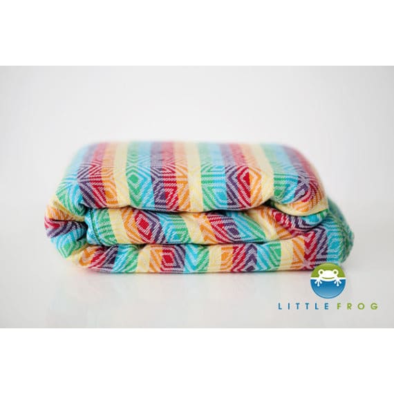 Little Frog Rainbow Cube Woven Wrap - Size 5 - M - 4.2m - Baby Carriers