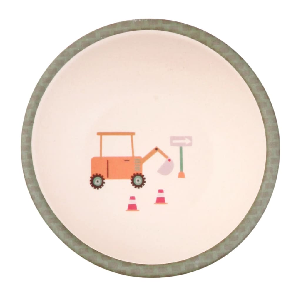 Love Mae Divided Plate Set - Trucks and Diggers - Eating &amp; Drinking