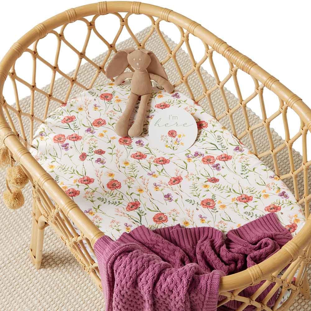 Meadow Organic Bassinet Sheet/Change Pad Cover - Bassinet &amp; Cot Sheets