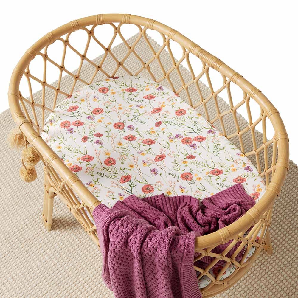 Meadow Organic Bassinet Sheet/Change Pad Cover - Bassinet &amp; Cot Sheets