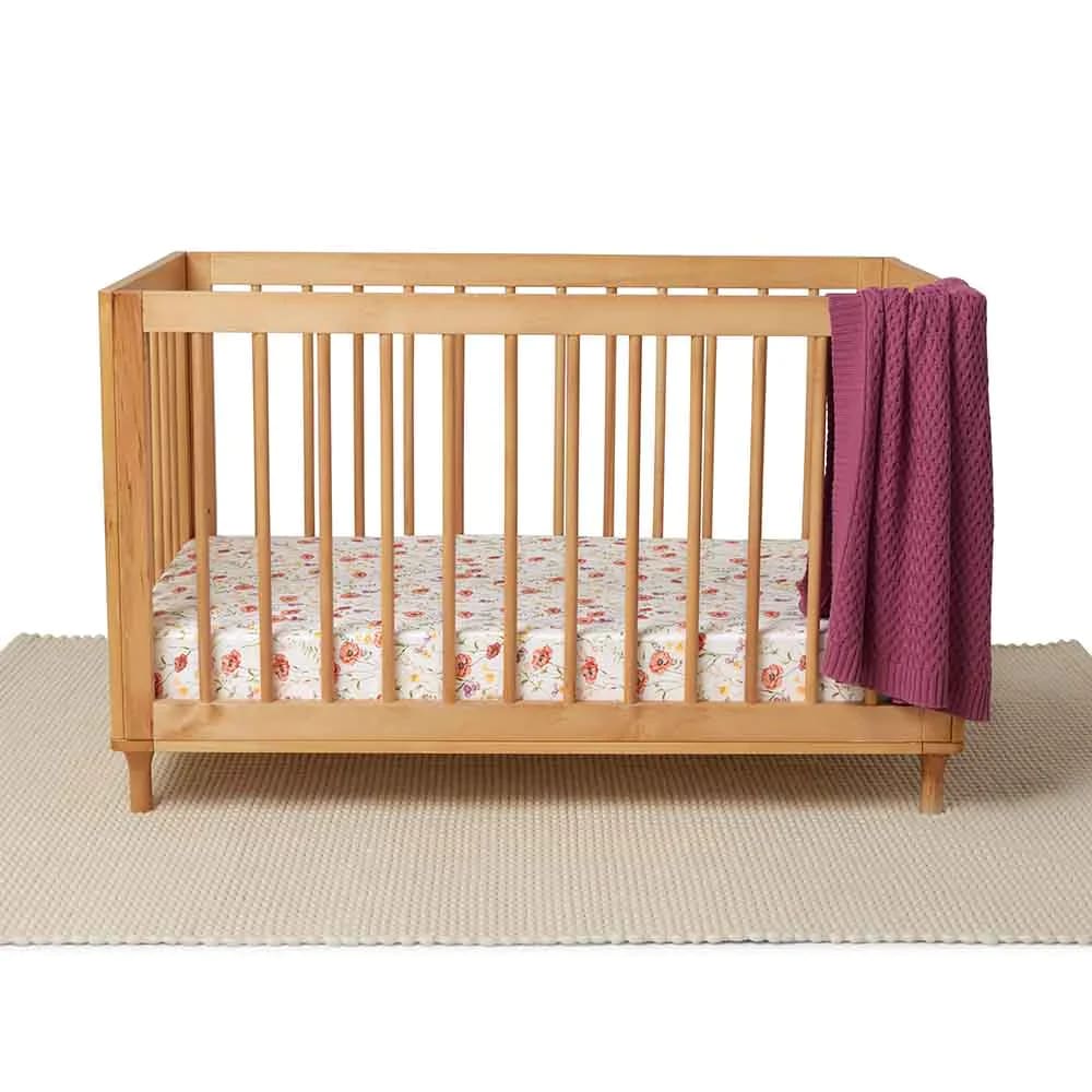 Meadow Organic Fitted Cot Sheet - Bassinet &amp; Sheets