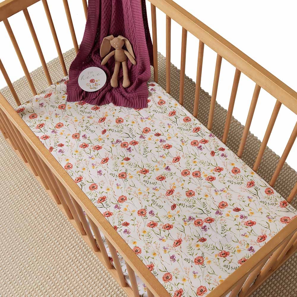 Meadow Organic Fitted Cot Sheet - Bassinet &amp; Sheets