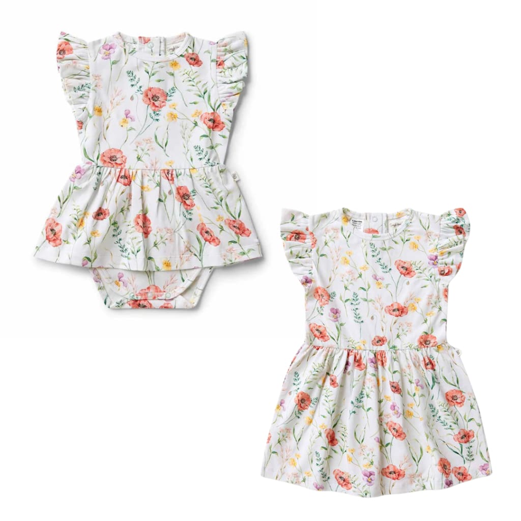 Meadow Short Sleeve Organic Dress - Baby Girl Clothing