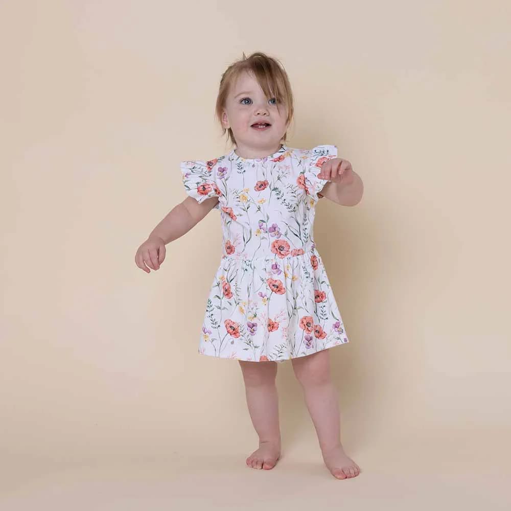 Meadow Short Sleeve Organic Dress - Baby Girl Clothing