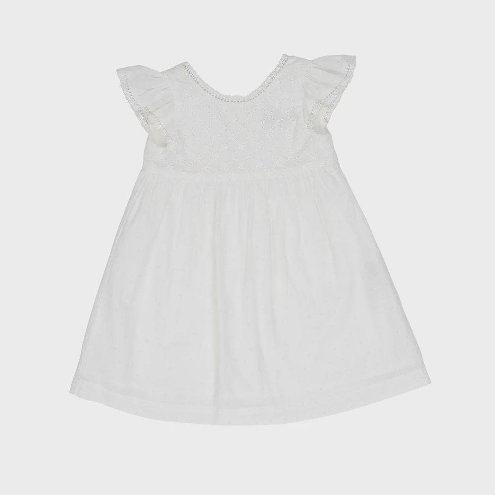 Milk White Dress - Girls Clothing