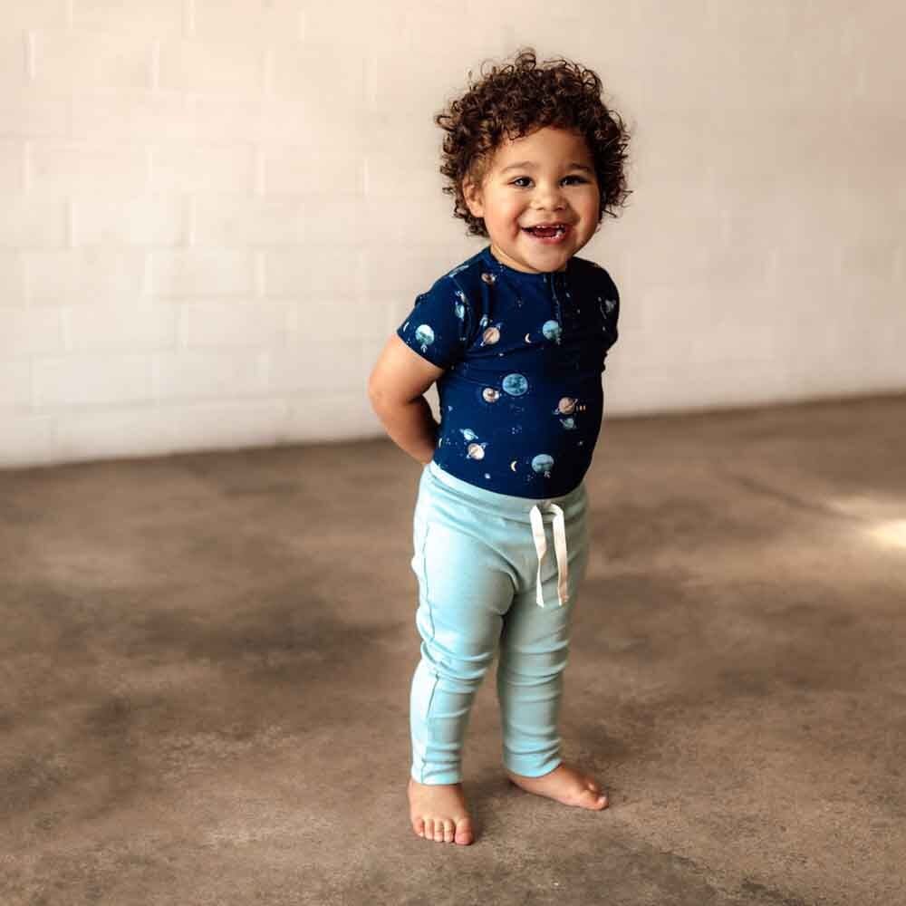 Milky Way Organic Short Sleeve Bodysuit - Boys Baby Clothing