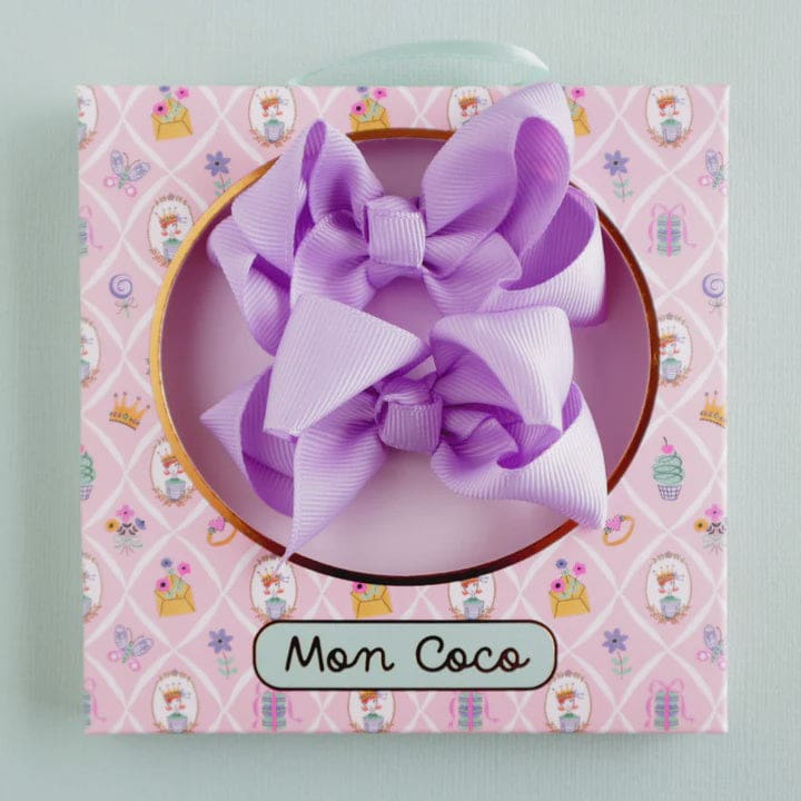 Mon Coco Bows: Purple - Hair Accessories