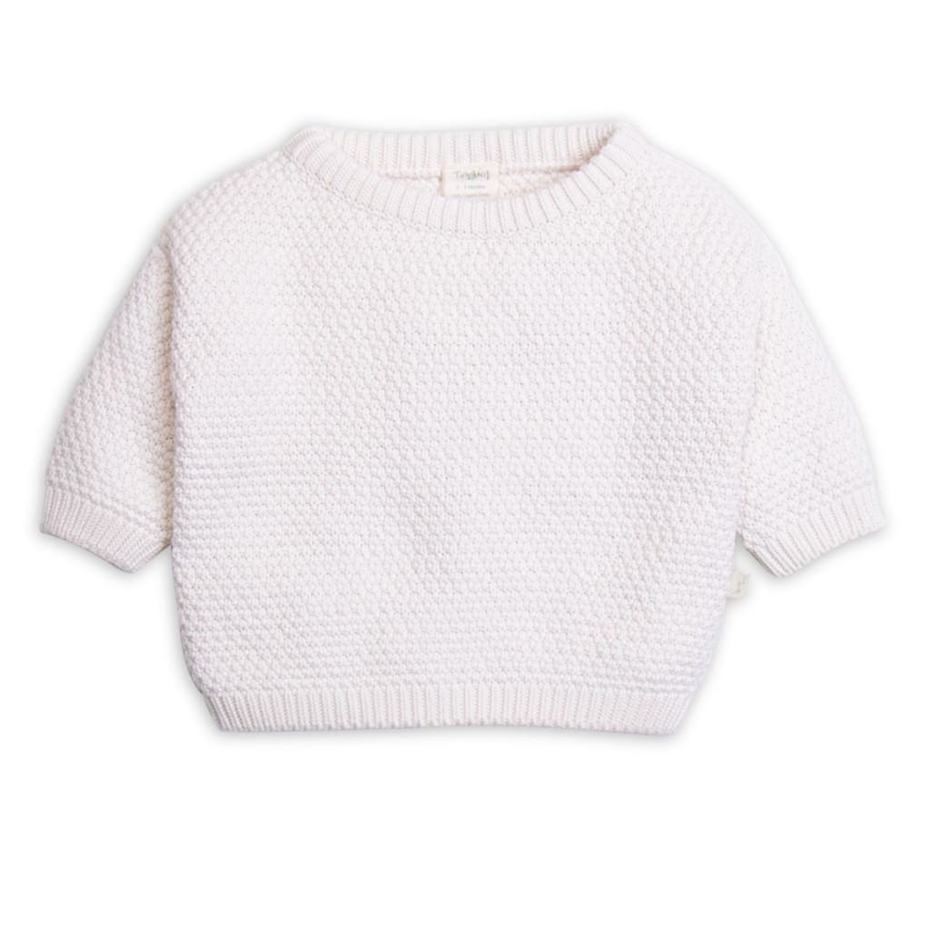 Moss Knit Jumper Snow White - Baby Girl Clothing