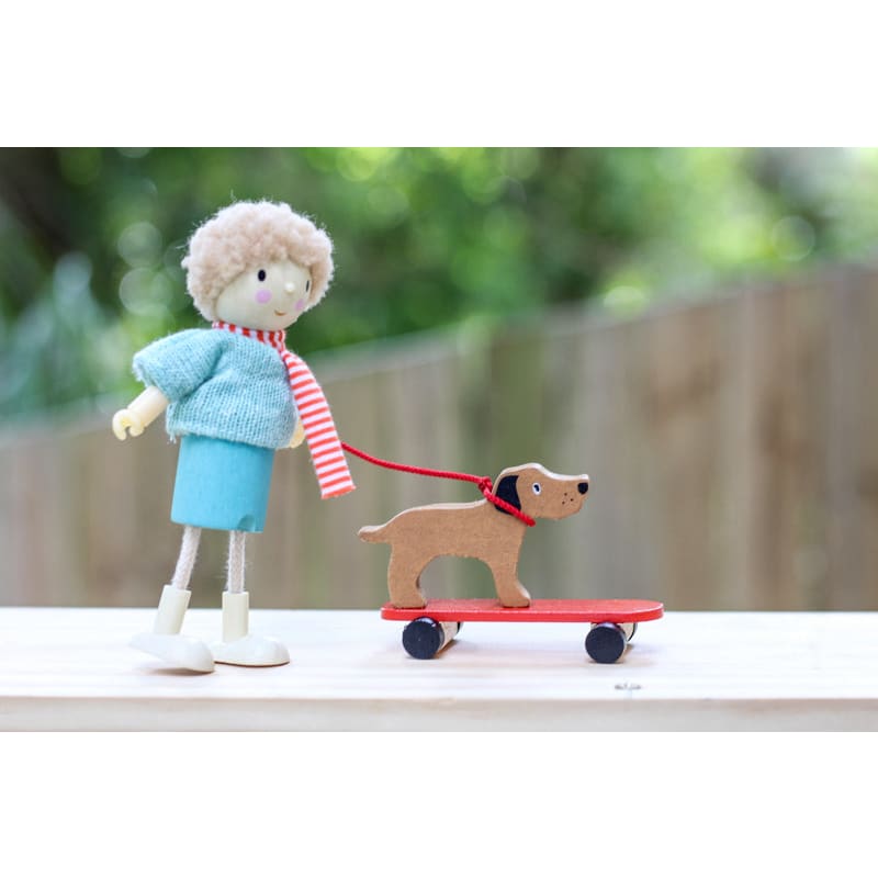 Mr Goodwood with Flexible Limbs & His Dog - Wooden Toys
