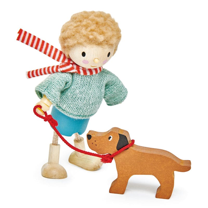 Mr Goodwood with Flexible Limbs &amp; His Dog - Wooden Toys