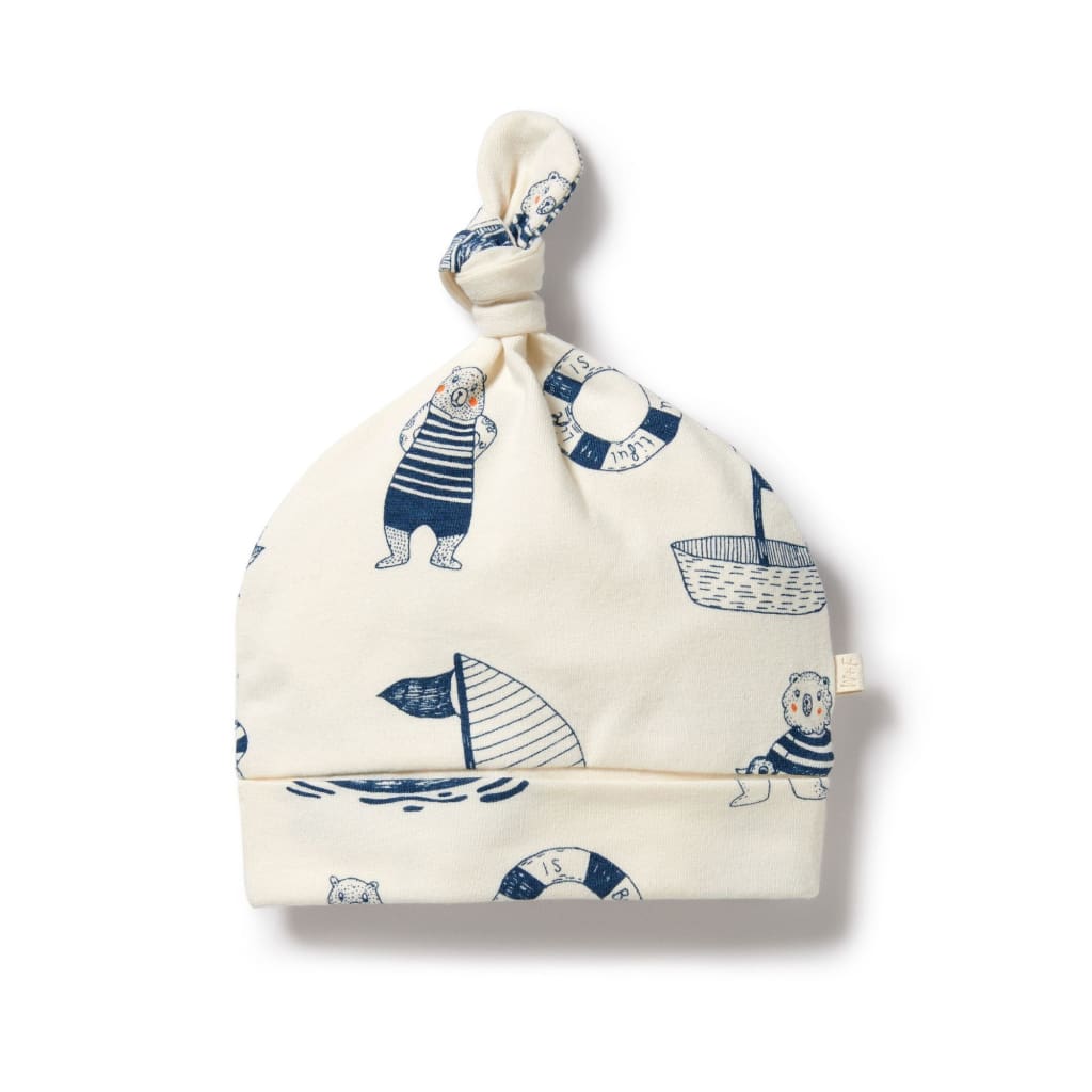 Nautical Bear Organic Knot Hat - Hats