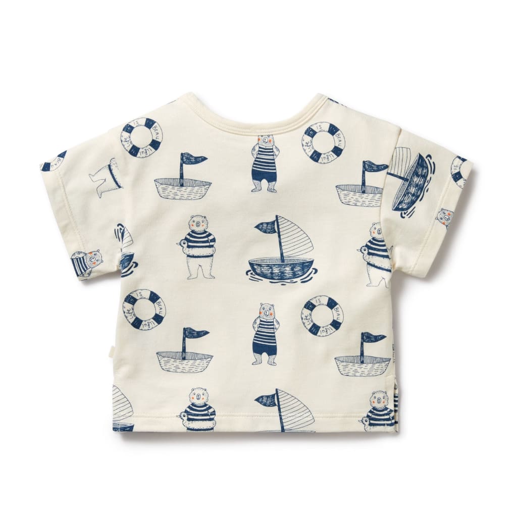 Nautical Bear Organic Tee - Baby Boy Clothing