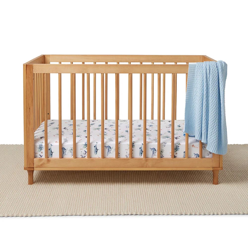 Ocean Organic Fitted Cot Sheet - Bassinet &amp; Cot Sheets