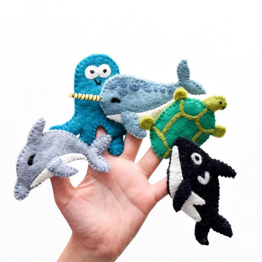 Ocean &amp; Sea Creatures B - Finger Puppet Set - Puppets