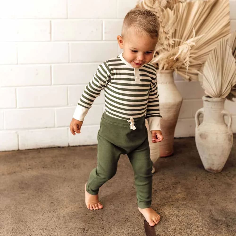 Olive Organic Pants - Baby Boy Clothing