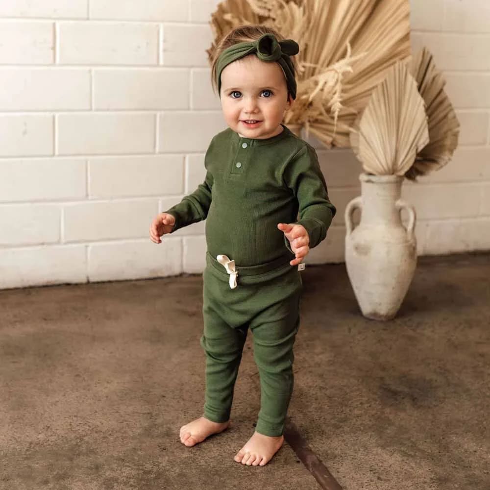 Olive Organic Pants - Baby Boy Clothing