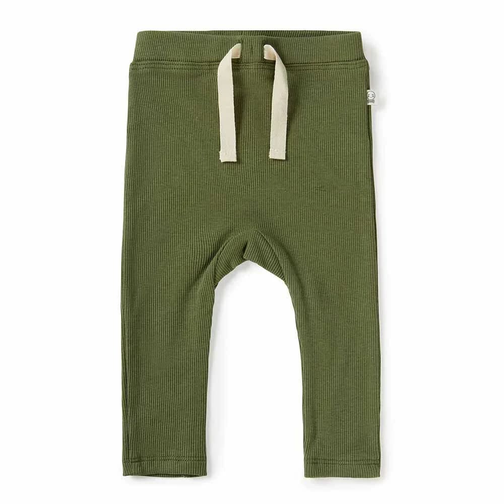 Olive Organic Pants - Baby Boy Clothing